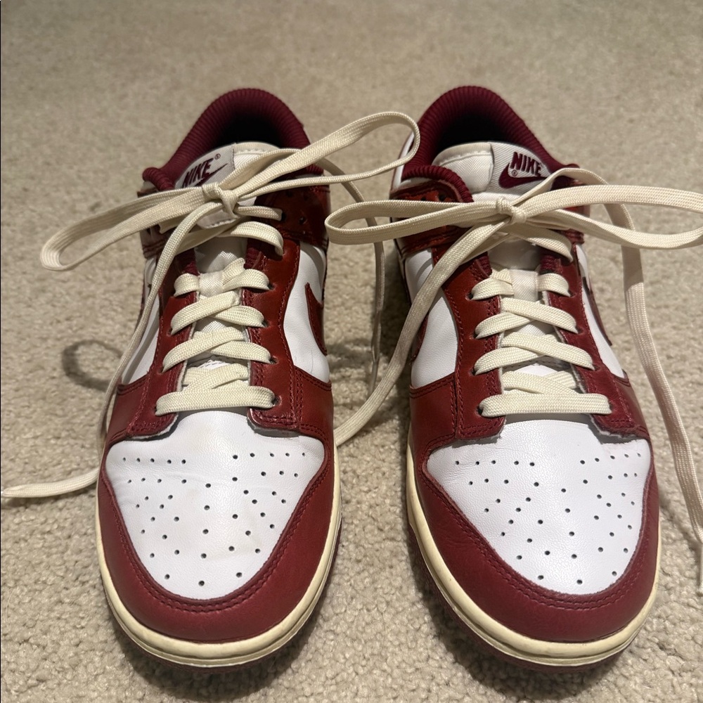 Nike dark red dunks, women 8.5 - barely worn